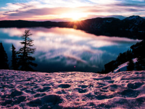 Sunrise at Crater Lake Oregon