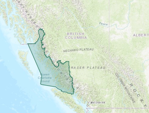 Map of The Great Bear Rainforest